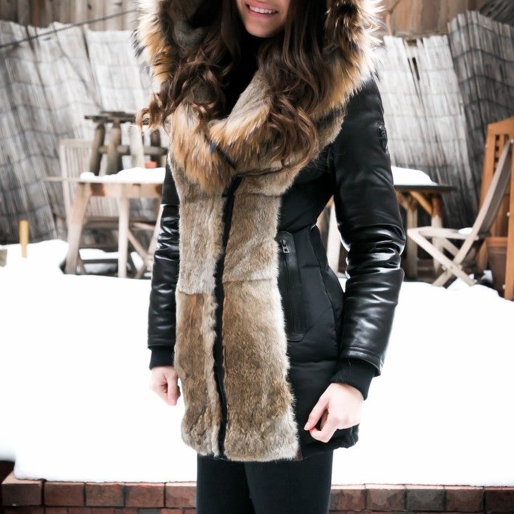 Arly Rudsak Coat - Fur and leather *small tear on sleeve*